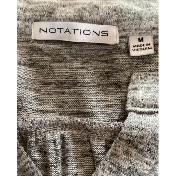 Notations Women’s 3 Button 3/4 Length Sleeve Shirt 2 Tops Rust & Heather Gray M - Picture 11 of 11